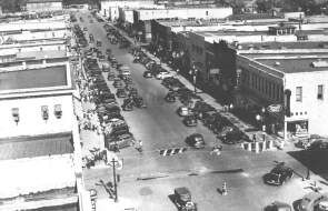 Downtown Manhattan black & white aerial