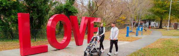 LOVE Sign Riverwalk Trail