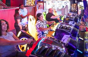 Group at BIG! Best in Games arcade
