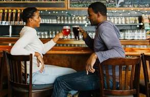 Couple at Wolverine Brewery