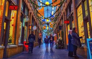 Nickels Arcade at the Holidays