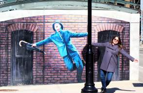 Women with Singing in the Rain Mural