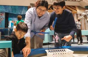 Family at the Hands on Museum