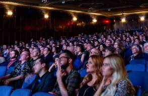 People watching the Ann Arbor Film Festival