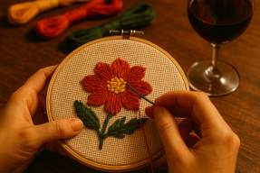 Needlepoint & Wine Class