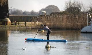 Woman on a paddleboard