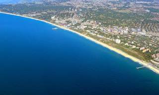 Ariel shot of the South Coast