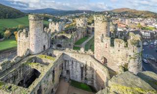 Conwy Castle from the air