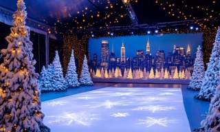 Christmas event - Stage at Coombe Abbey Party Night with Christmas Tree