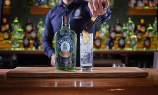 bartender preparing plymouth gin and tonic