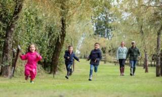 children running at the sanctuary