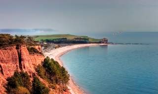 Budleigh beach view