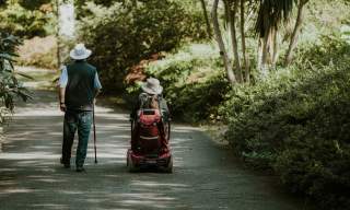 Wheelchair, path, walking