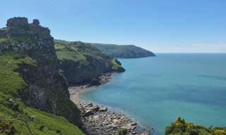 north devon coast under blue sky