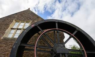 the weheel outside Tiverton Museum
