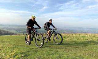 Cyclists on the South Downs Way