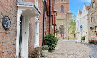 Door way and church in Petworth