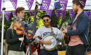 Band plays at the Bluegrass Festival, Ulster American Folk Park