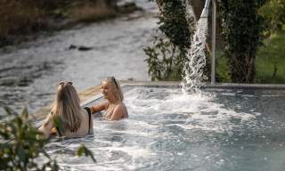 Girls relaxing in the Vitality Pool at Galgorm