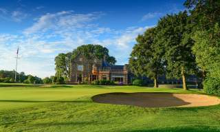 Malone Golf Course with the 9th hole and the clubhouse in view