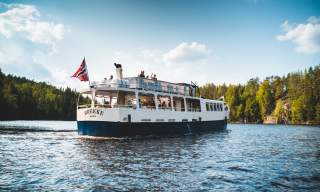 Båt på Haldenkanalen
