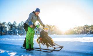 Vinter langs Haldenkanalen - Sparkstøtting