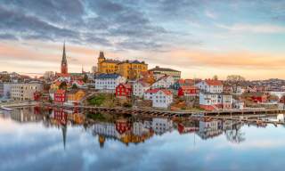 Arendal by om høsten