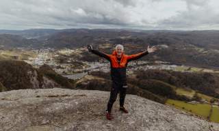 mann på topptur
