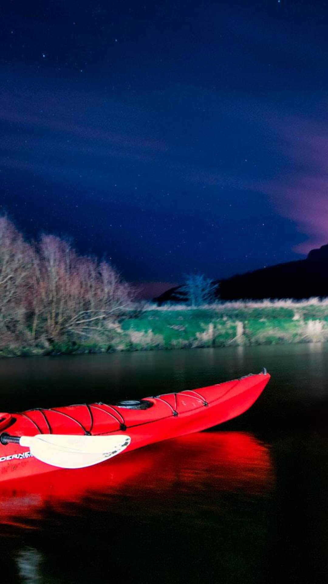 night time canoeing on the River Roe, Limavady