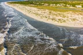 This St. Simons Island, GA beach is popular for its long stretches of sand and wildlife.