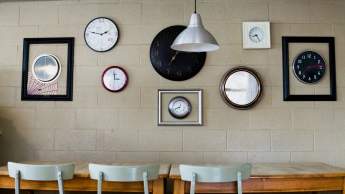 Wall of clocks