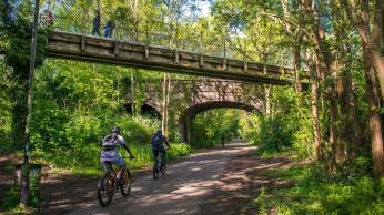 Cyclists on the Bristol & Bath Railway Path - credit Sustrans