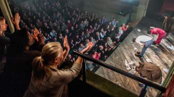 Audience overlooking the stage at Bristol Old Vic - credit Bristol Old Vic