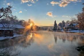 Children's Lake in Winter snow