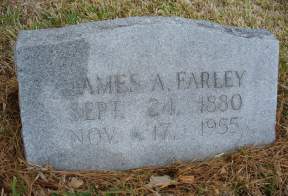 A small tombstone reads "James A. Farley Sept. 24 1880, Nov. 17 1955."