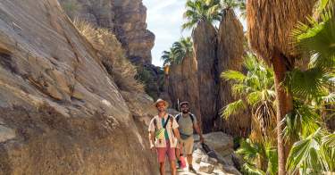 Two Guys hiking in Indian Canyons, Palm Springs