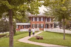 Walking on grounds of Grant Home