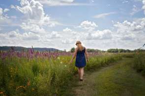 Person walking in nature