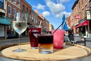 Refreshing drinks on Galena's Main Street.