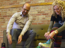 Rollerskating with Susan Varela at the Skylight Music Theatre