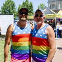 Two men at the Lexington Pride Festival.