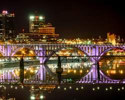 Downtown Knoxville Skyline at Night
