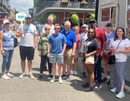 Best in the French Quarter! Celebrating 15 Years! Most economical, Family and Veteran Owned. The oldest Food Tour in New Orleans, 5000 plus 5 star reviews ! Simply the Best Food Tour in New Orleans! We have your table reserved. Unlike other companies that serve you standing up on the side walk. Unlike other Food Tours, Tastebud Food Tours never cancels a Tour because of low bookings. We value your vacation and time. You will get the best with Tastebud Tours. Compare and SAVE! Likely to sell out! Tastebud Food Tours is proud that our tours have earned earning Trip Advisors prestigious Hall of Fame Award and Travelers Choice for 15 years! #1 Eat your way through the French Quarter on this 3-hour New Orleans food tour. Taste classic dishes like pralines, po-boys, jambalaya, gumbo, and other Creole specialties. Learn about the city&#39;s culinary history, which is strongly influenced by Louisiana’s French heritage and the vibrant Creole population. Rain or Shine, Book now!