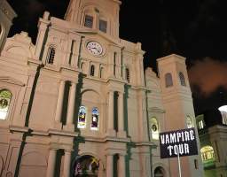 Visit the dark and mysterious world of the undead on this popular New Orleans vampire tour. Walk with your theatrical guide through the French Quarter and hear haunting legends of New Orleans’ famous vampires – ‘real’ and fictional. Visit sites associated with these creatures of the night, where you’ll hear chilling tales and learn of scandalous acts. Stop at a notable vampire tavern as well as movie locations from ‘Interview With a Vampire’ and other blood-sucking stories. Be sure to bring garlic along – just in case!