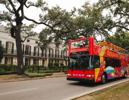 Hop-On the City Sightseeing tour to experience 300 Years of New Orleans history, culture &amp; fun! Unlimited Hop-On Hop-Off sightseeing provides an experience like no other in New Orleans. Buses return to each stop every 25 minutes to allow visitors the best use of their time. The 1 hour 30 minute tour visits the French Quarter, Garden District, plus New Orleans best attractions like The National World War II Museum, Mardi Gras World, Jackson Square, Arts District, and Magazine Street Shopping Districts. Ticket holders enjoy discounts at attractions, restaurants and shops along the way! For your Garden District Walking Tour, hop-off at Stop #11 to meet your tour guide for a 45 minute tour of this historic and sophisticated neighborhood and learn about Greek Revival, Italianate, and other architectural styles that make up this area. Tours are offered on a first-come, first-served basis at 11am, 12pm, 1pm, 2pm, and 3pm any day your ticket is valid.
