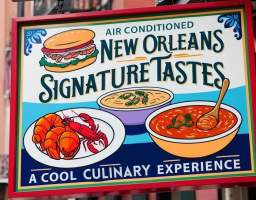 Escape the summer heat when New Orleans sizzles a 110 degree heat index and discover the delicious flavors of New Orleans with the New Orleans Signature Taste Experience in the comfort of Air Conditioning, That&#39;s the ticket a Coolinary Experience like no other! Enjoy a four-course lunch featuring classic dishes in air-conditioned comfort, while a knowledgeable Instructor reveals the fascinating history behind each bite. For dinner, indulge in a seafood feast celebrating the Gulf of Mexico&#39;s bounty, all while staying cool in our air-conditioned dining room. Choose your culinary adventure: Lunch (11 AM &amp; 1 PM): Savor New Orleans classics and learn about their history. Dinner (4 PM): Delight in a fresh seafood feast highlighting the flavors of the Gulf. A full bar is available for additional drinks to complement your meal. Ready to embark on a delicious and refreshing journey? Book your Tastebud Experience now and receive the starting location with your ticket.