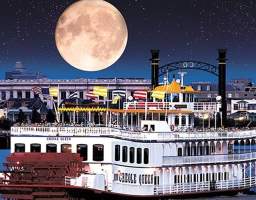 Set sail on a spook-tacular Haunted Halloween Cruise aboard the Creole Queen, where eerie delights and thrilling surprises await. Enjoy a Halloween Buffet featuring Creole-style dishes while cruising the mysterious waters of the Mississippi River. Dance to lively tunes from the onboard DJ, get a glimpse into your future with a Tarot Card reading, and show off your costume in a fun contest with prizes. This Halloween-themed cruise promises an unforgettable night of festivities. Date: October 31, 2025, with boarding at 6:00 PM and cruising from 7:00 PM to 9:00 PM Includes an open call bar, buffet, live DJ, and Tarot card reader Enjoy a variety of dishes like Chicken &amp; Andouille Gumbo and Bread Pudding Prepaid reservations required; ages 0-2 cruise for free.