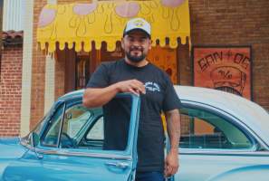 Proud Santanero Mike Moreno