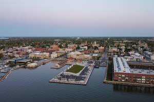 Downtown Sandusky drone