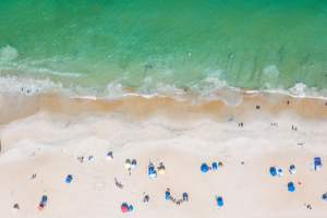 visitors enjoying a day at the beach